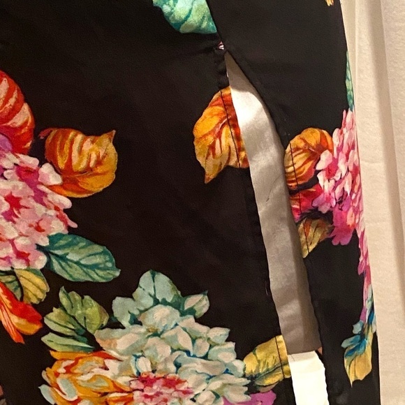 Womens Spence Colorful Flower Maxi Dress Sm/P Side Splits Cover Up - Picture 8 of 15